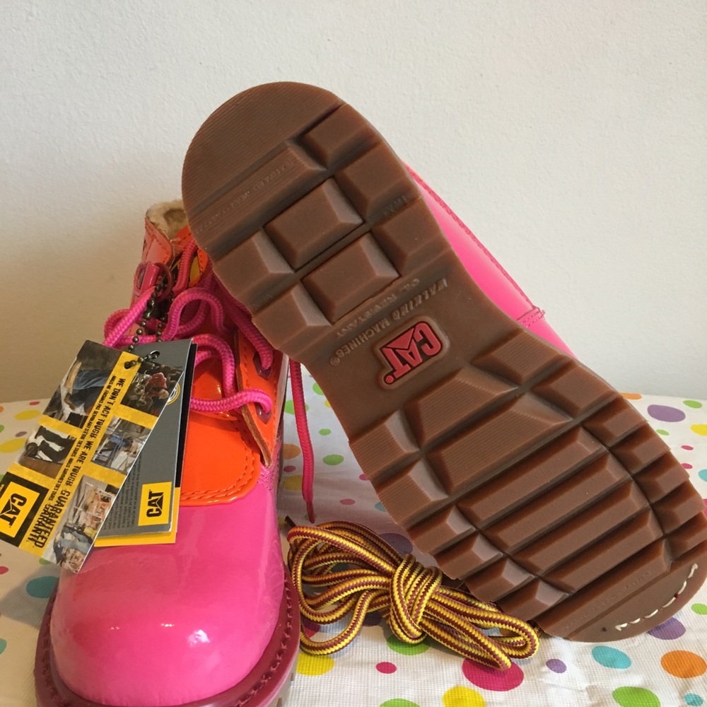 Women’s CAT Alex boots Pink/Orange Size 6